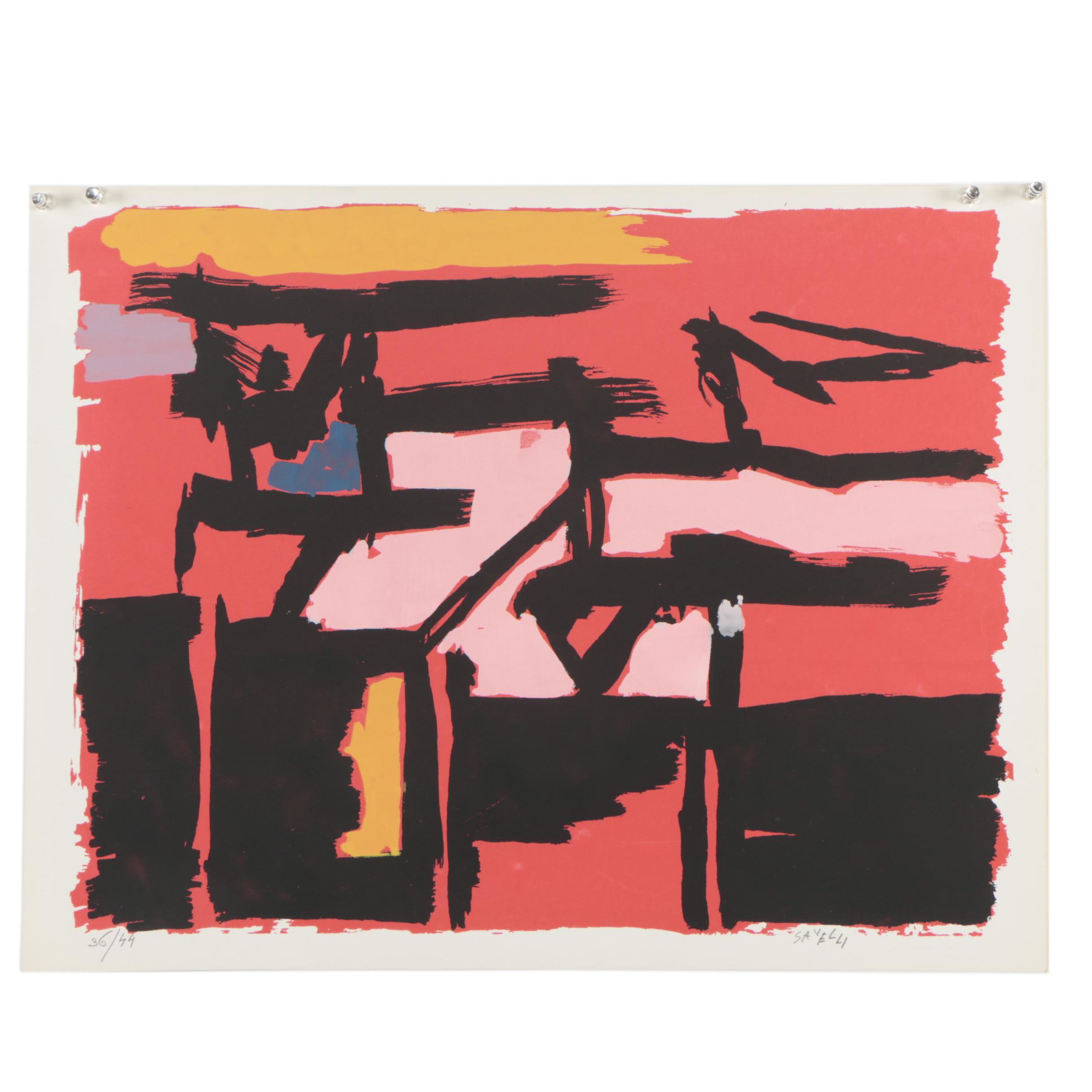 Angelo Savelli Abstract Serigraph