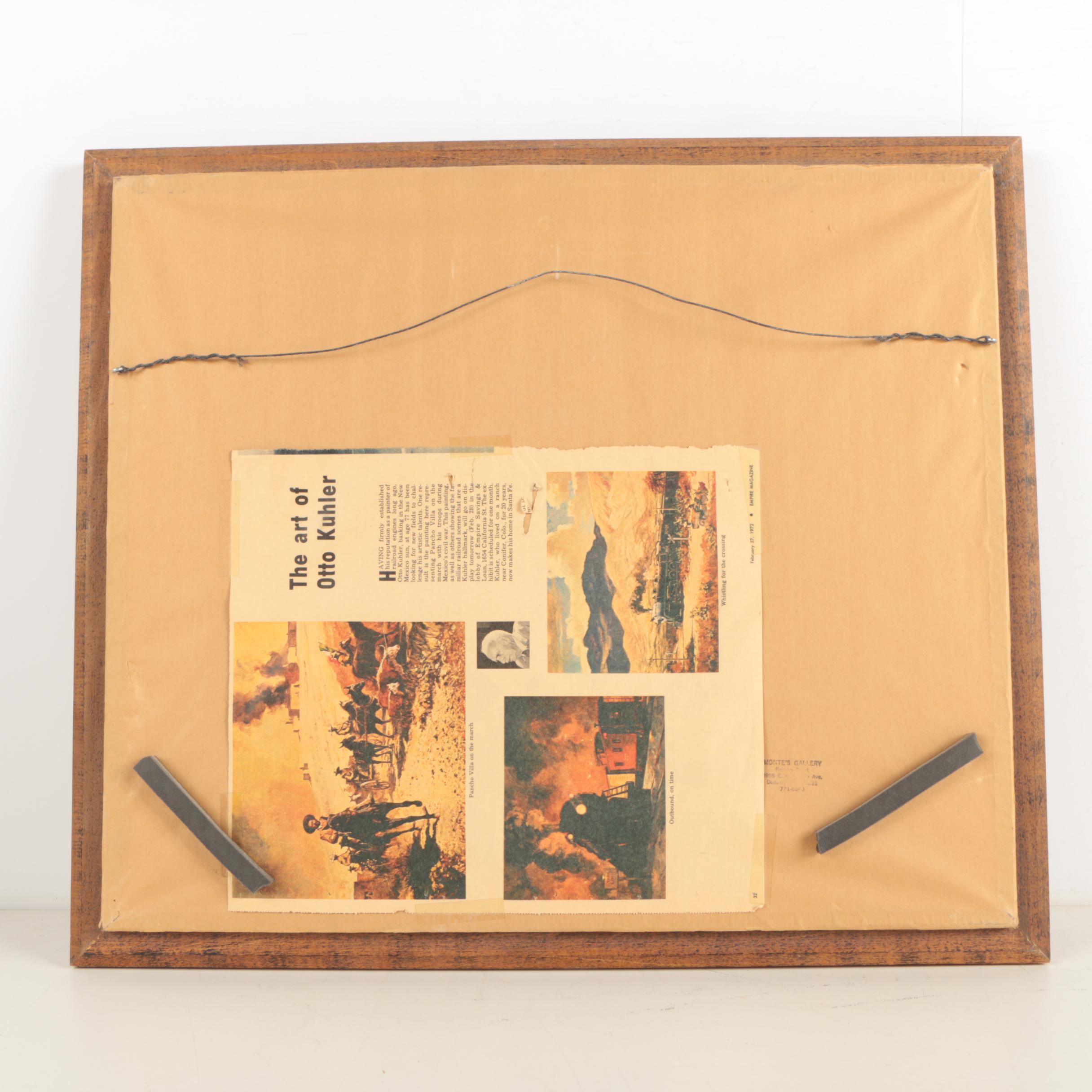 Otto Kuhler Offset Lithographs Featuring "Big Mountains Little Engines"