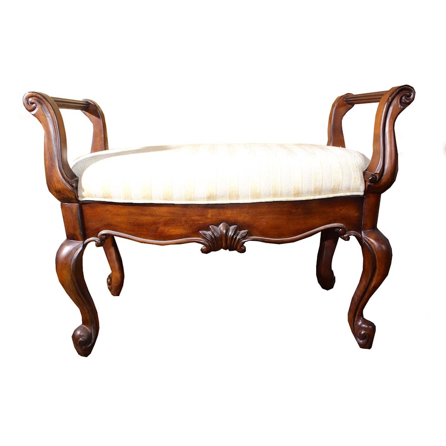 Mahogany Upholstered Bedroom Bench