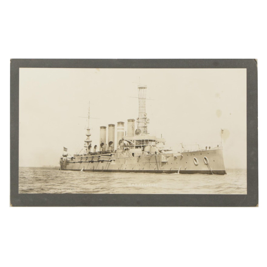 1911 Photograph After C.E. Waterman of U.S.S. Colorado Armored Cruiser