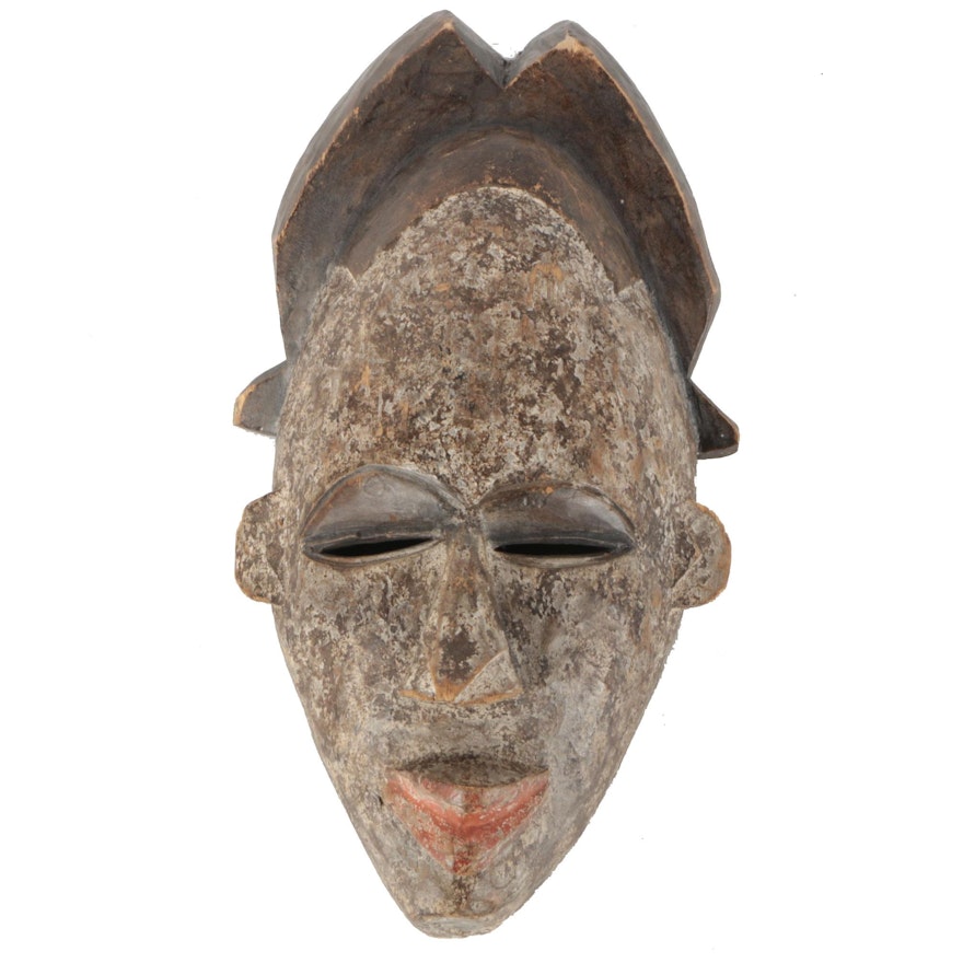 Hand Carved African Baule Style Wooden Mask