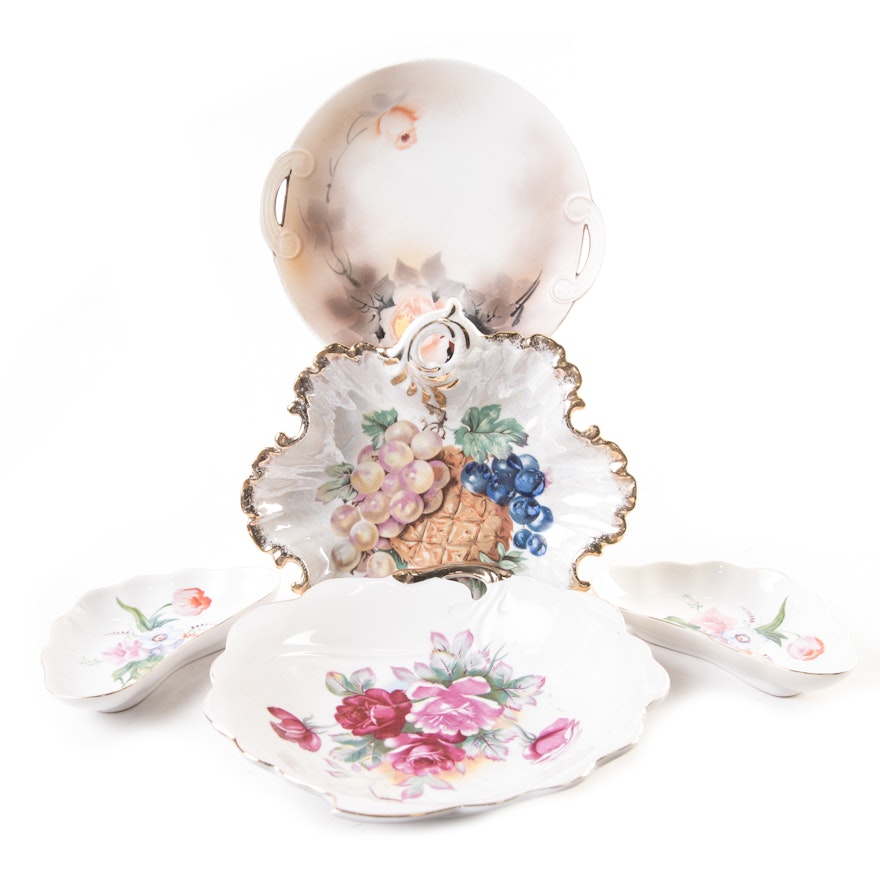 Vintage Floral Japanese Candy Dishes