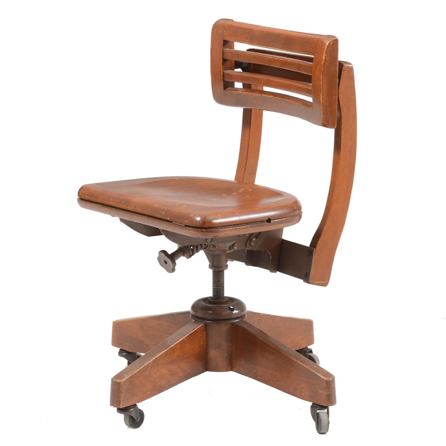 Vintage Industrial Style Swivel Desk Chair