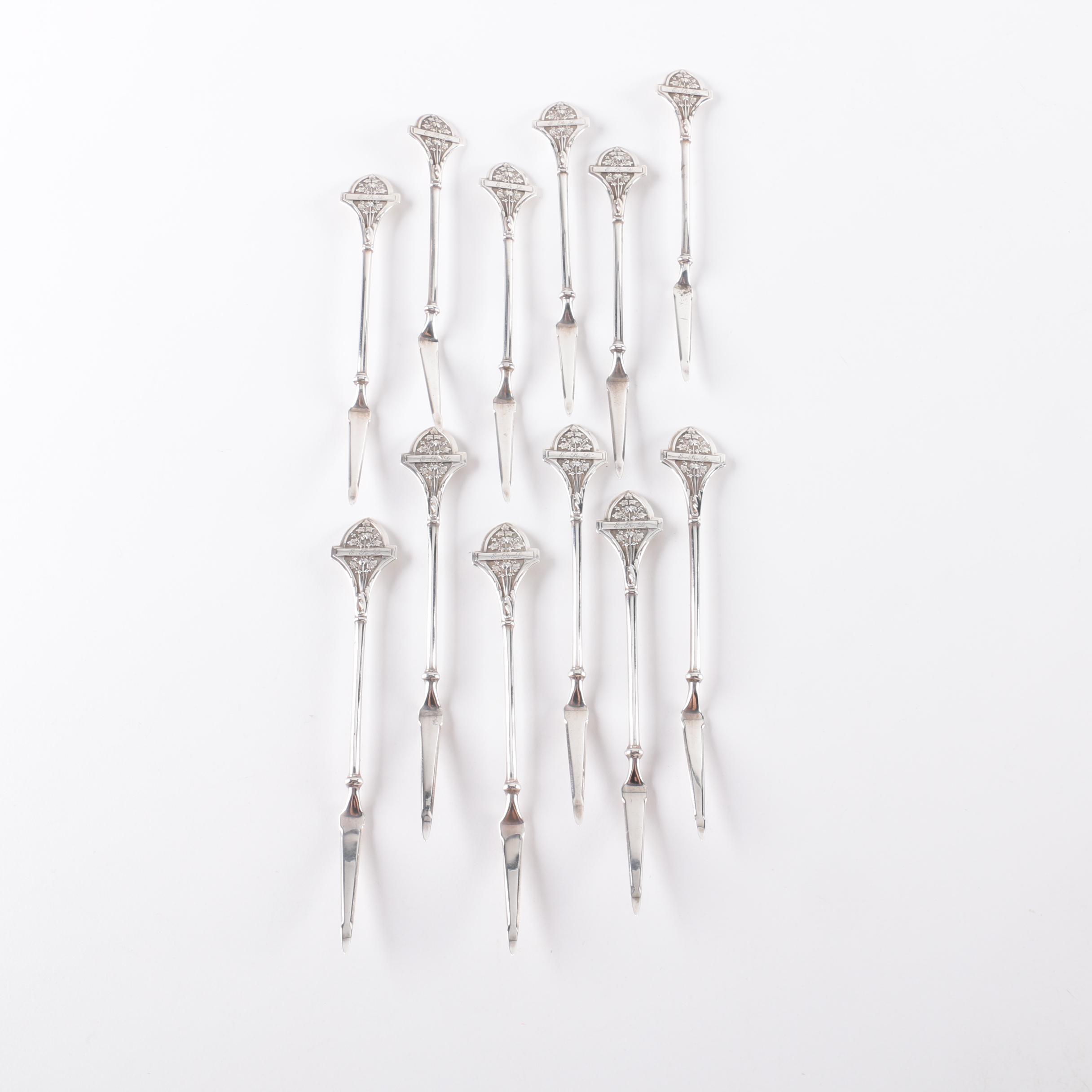 Gorham "Ivy" Sterling Silver Nutpick Set
