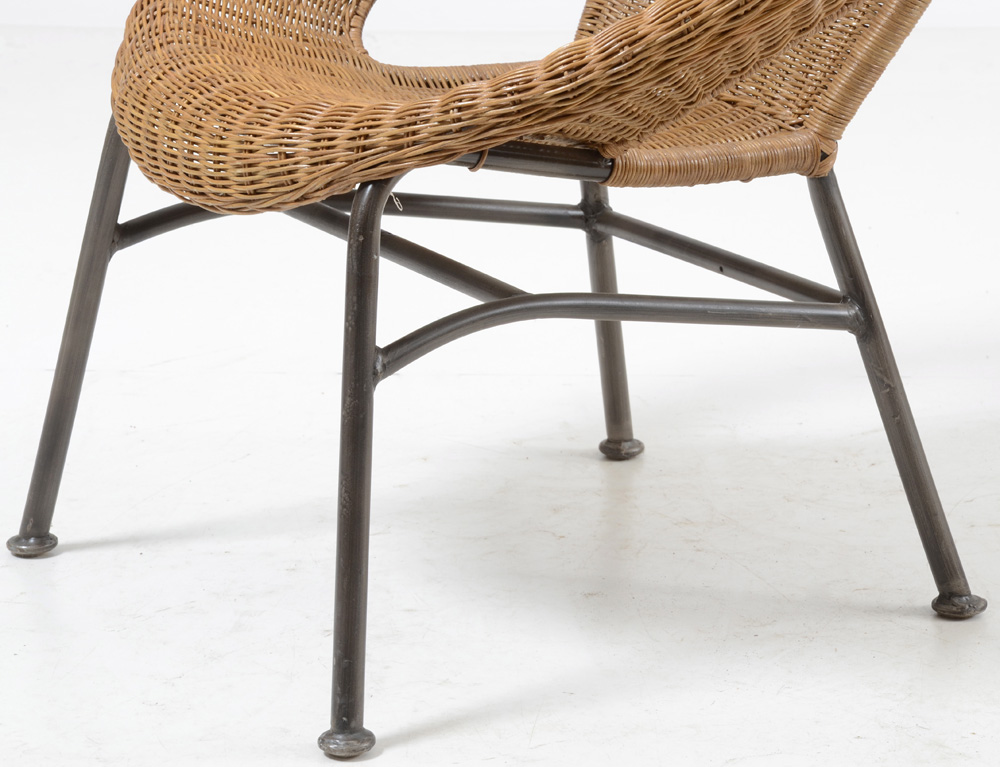 Pair of Contemporary Wicker Side Chairs