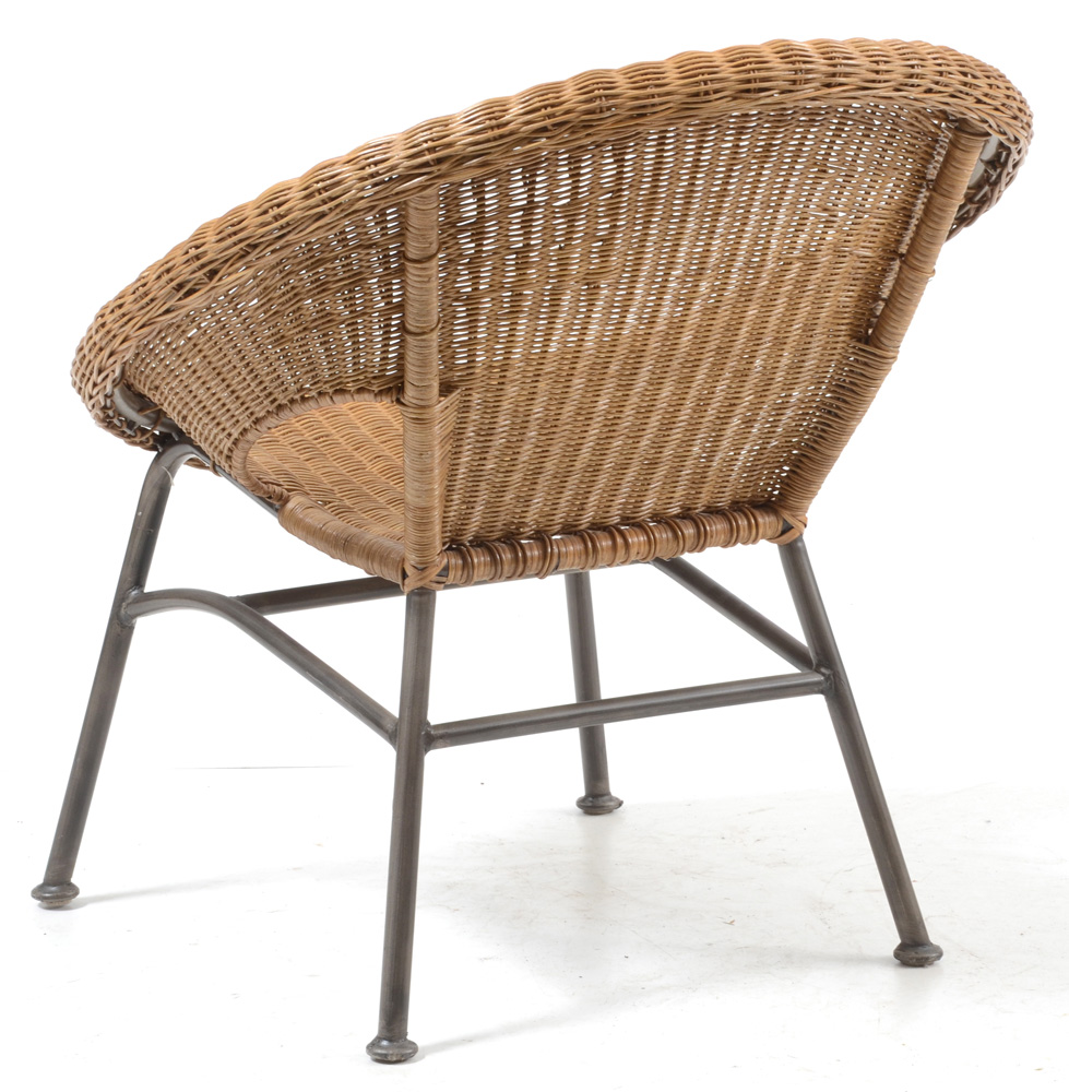 Pair of Contemporary Wicker Side Chairs