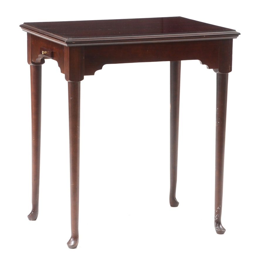 Contemporary Queen Anne Style Game Table