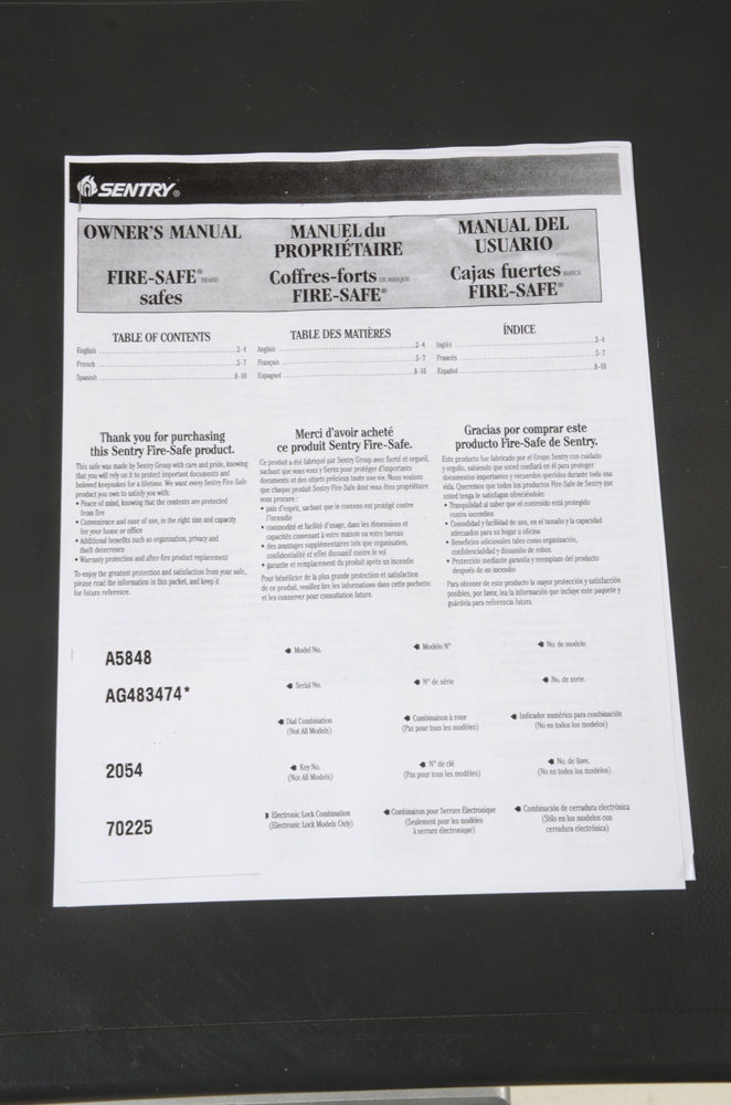 Sentry Personal Fire Safe