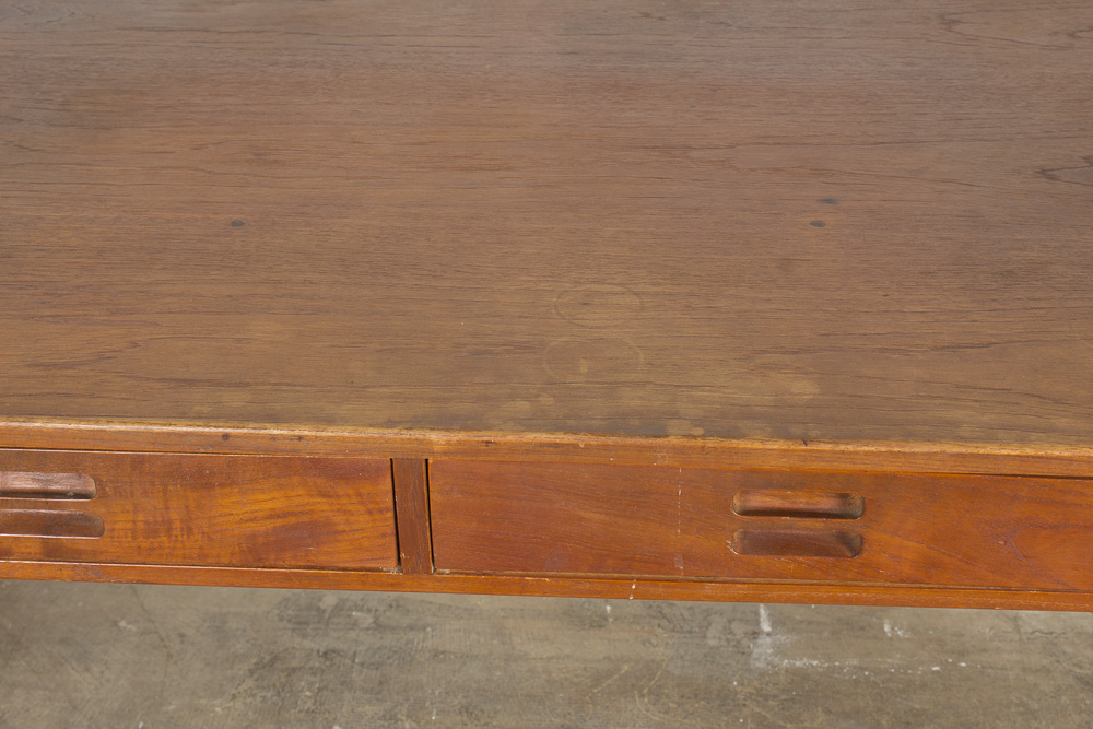 Vintage Danish Modern Teak Wood Desk