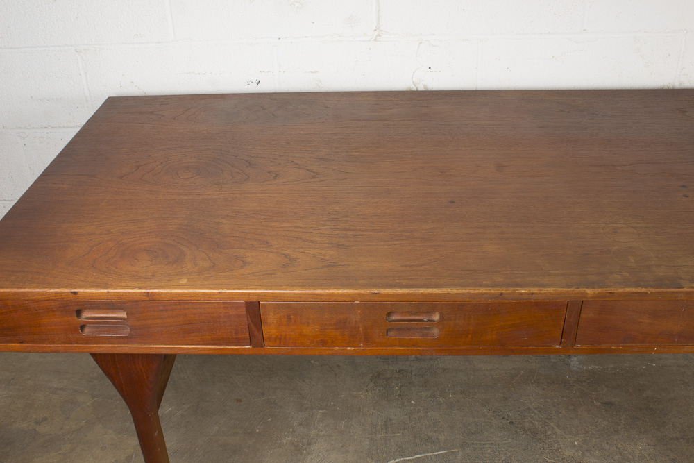 Vintage Danish Modern Teak Wood Desk