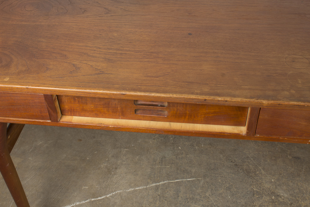 Vintage Danish Modern Teak Wood Desk