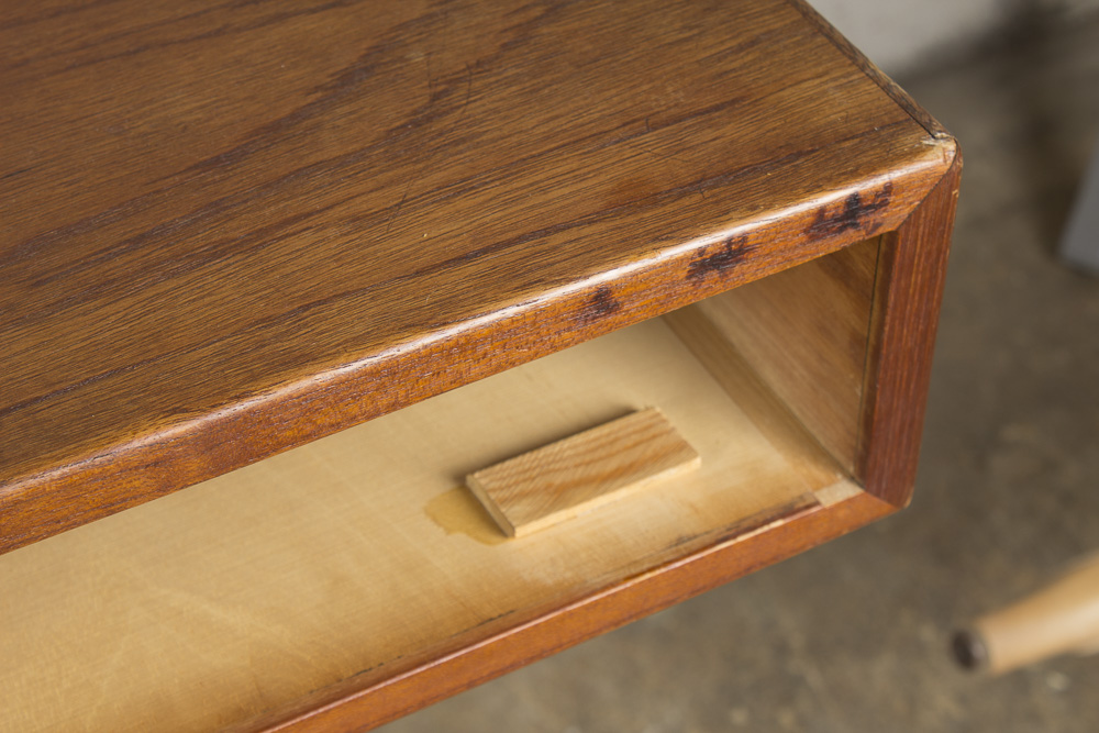 Vintage Danish Modern Teak Wood Desk