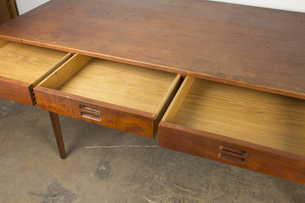 Vintage Danish Modern Teak Wood Desk