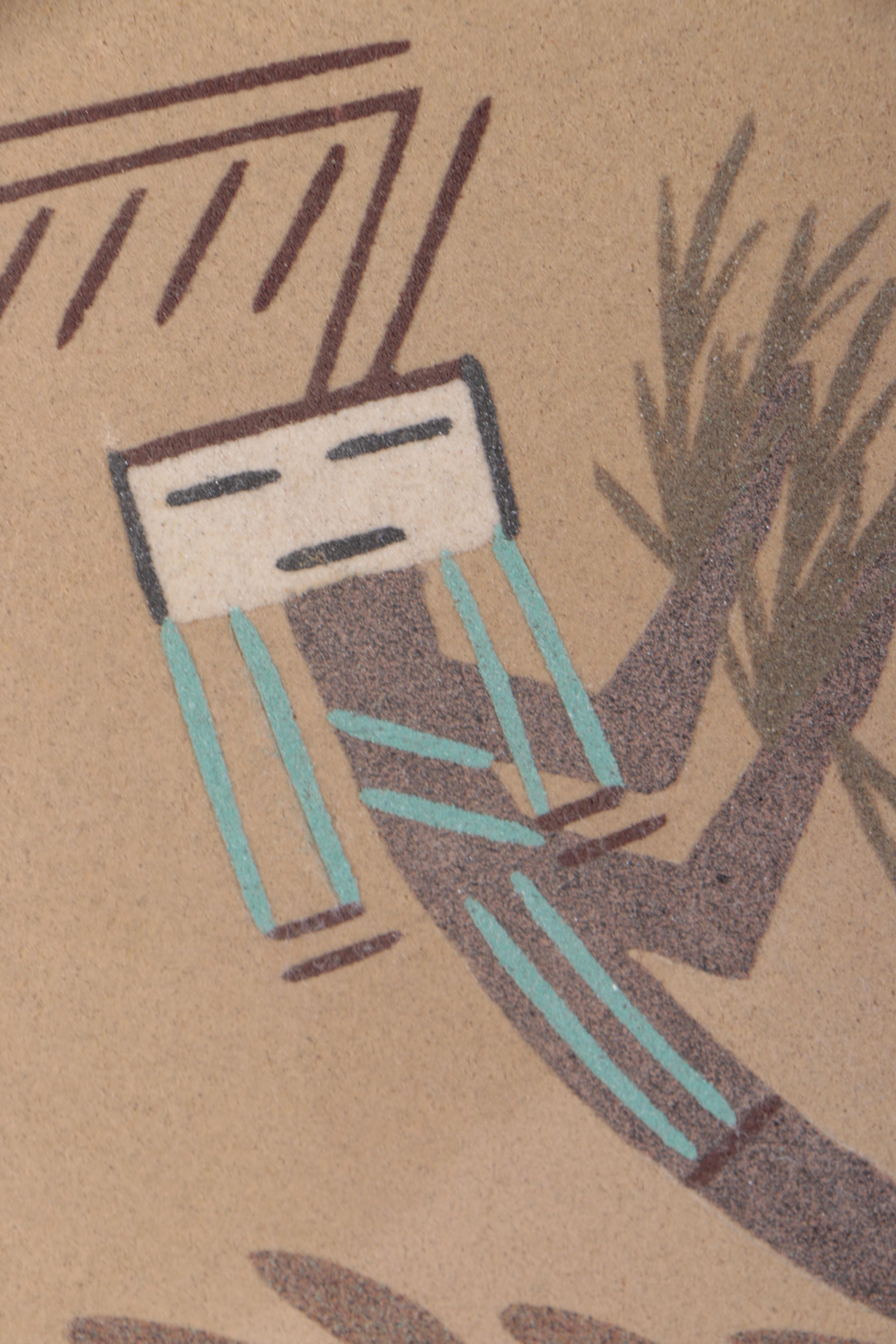 Navajo Style Sand Painting "Rainbow"