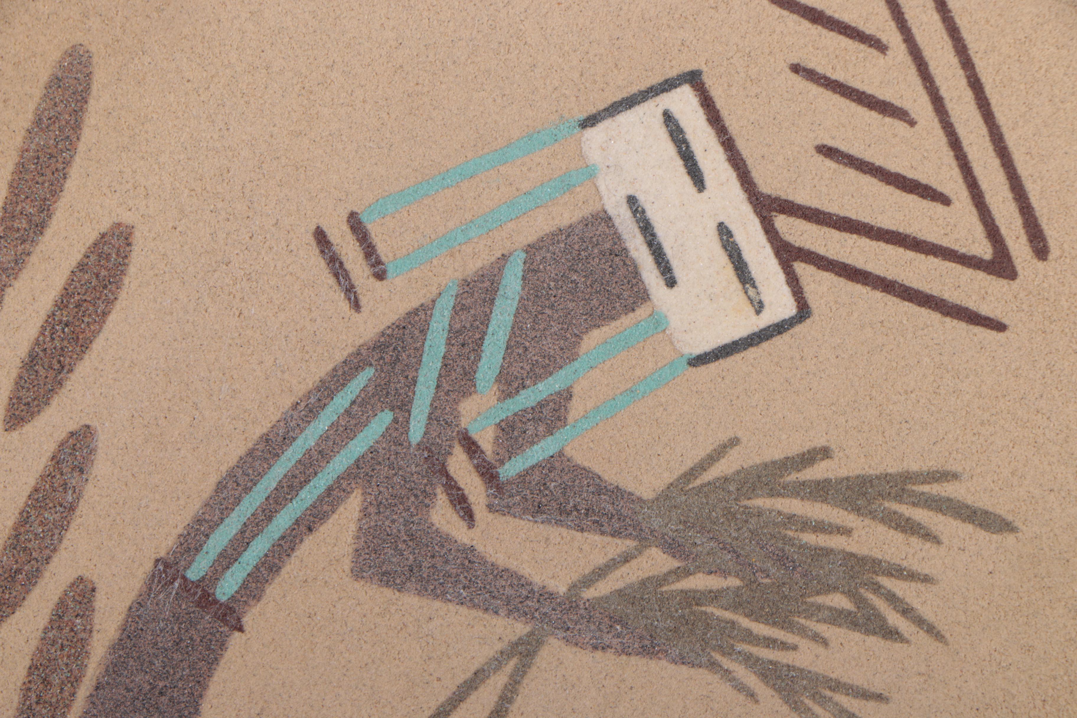 Navajo Style Sand Painting "Rainbow"