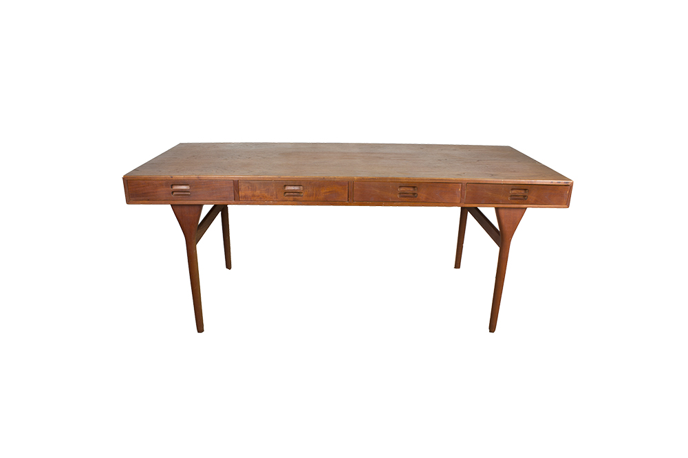 Vintage Danish Modern Teak Wood Desk