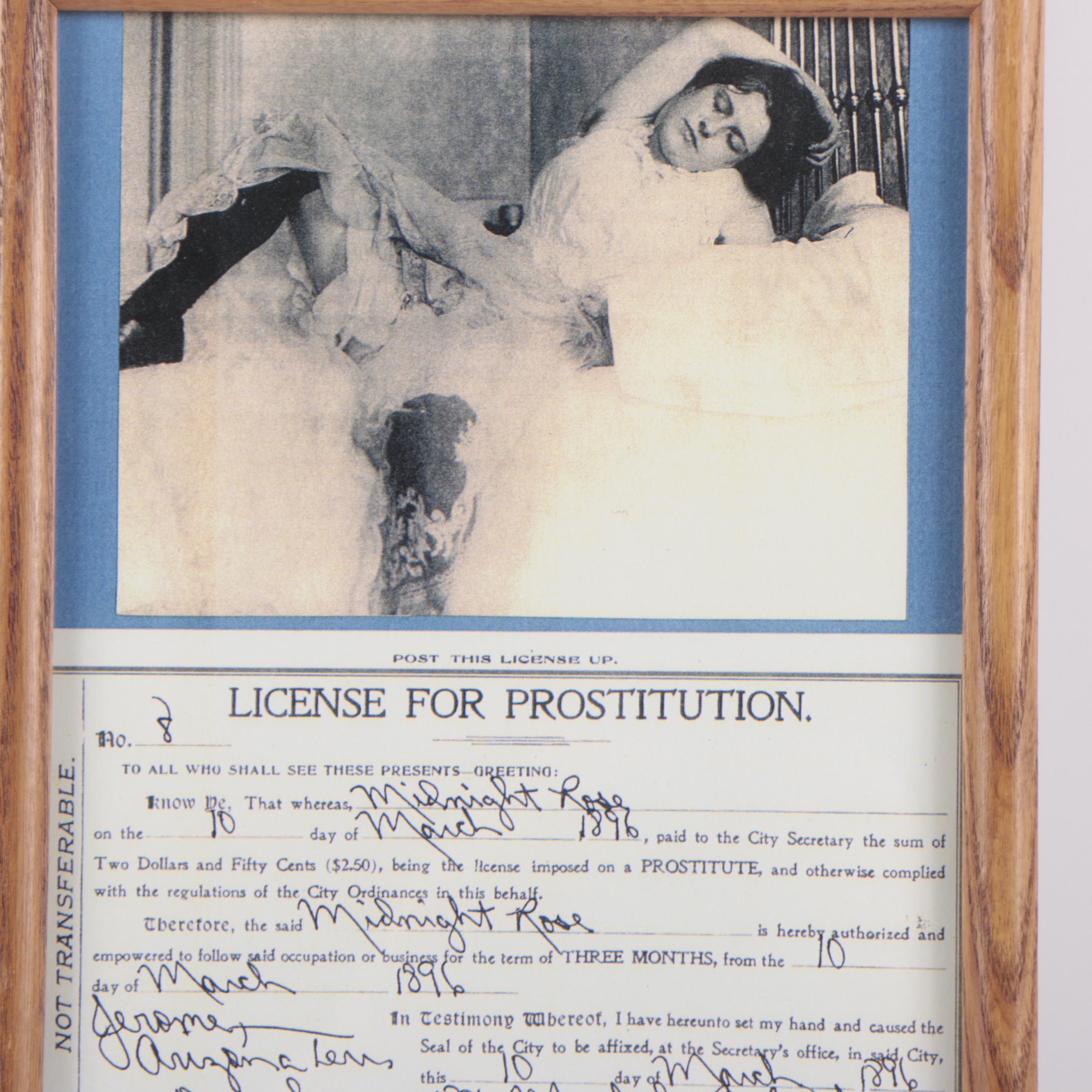 Offset Lithograph After License for Prostitution for Midnight Rose