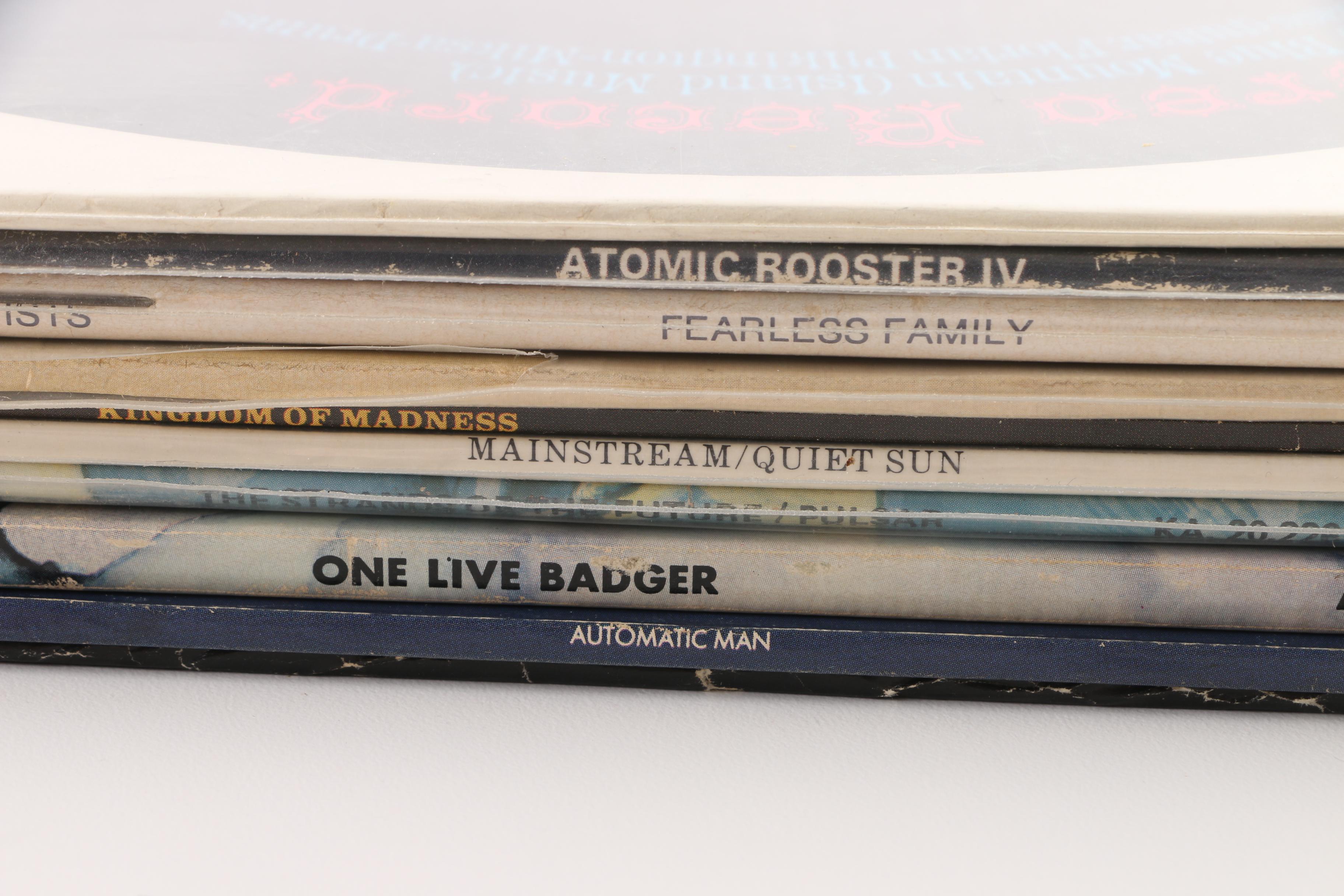 Progressive Rock Records Including Curved Air, Family, Atomic Rooster, Pulsar