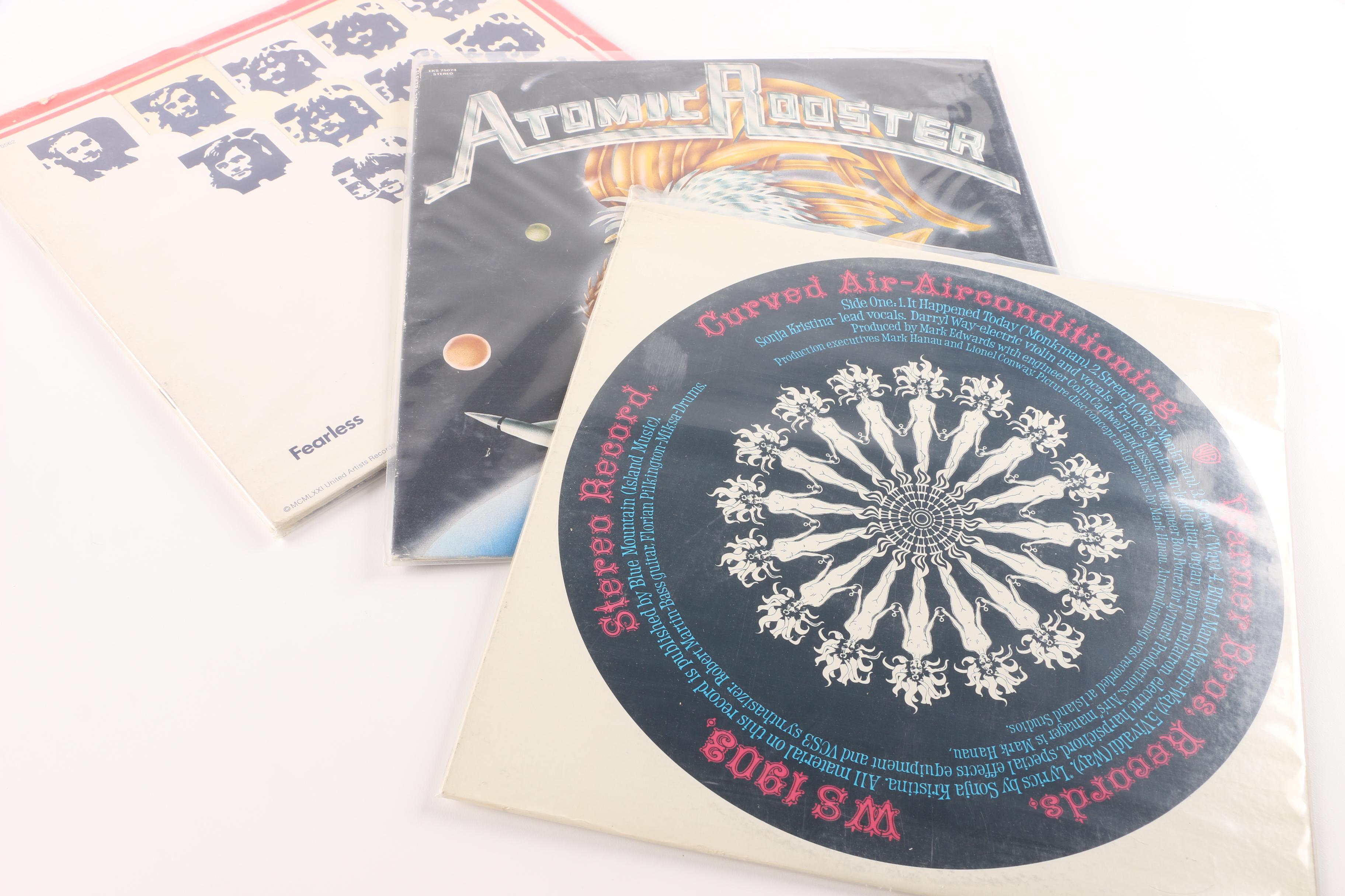 Progressive Rock Records Including Curved Air, Family, Atomic Rooster, Pulsar