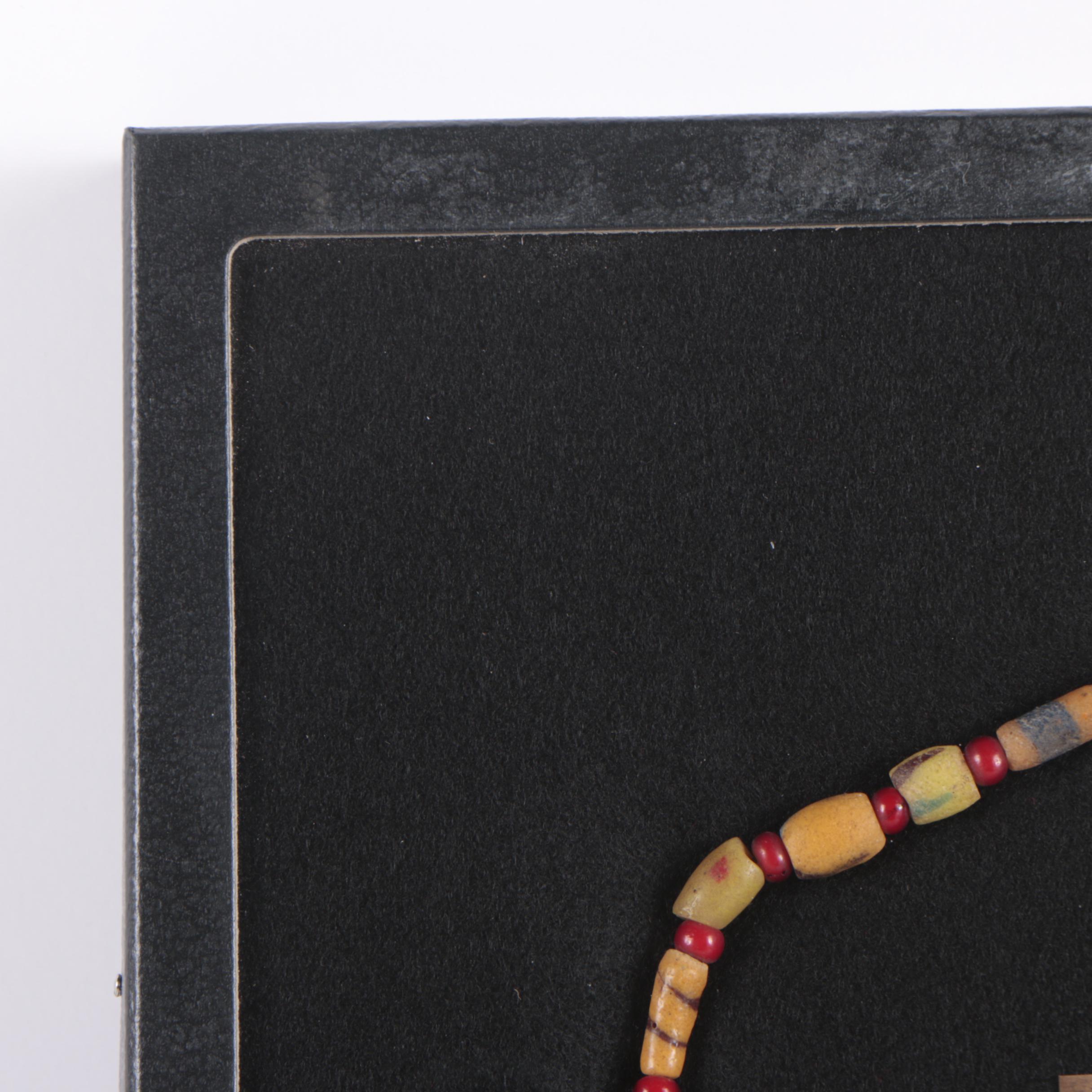 Hudson Bay Style Copper Turtle Pendant Trade Bead Necklace