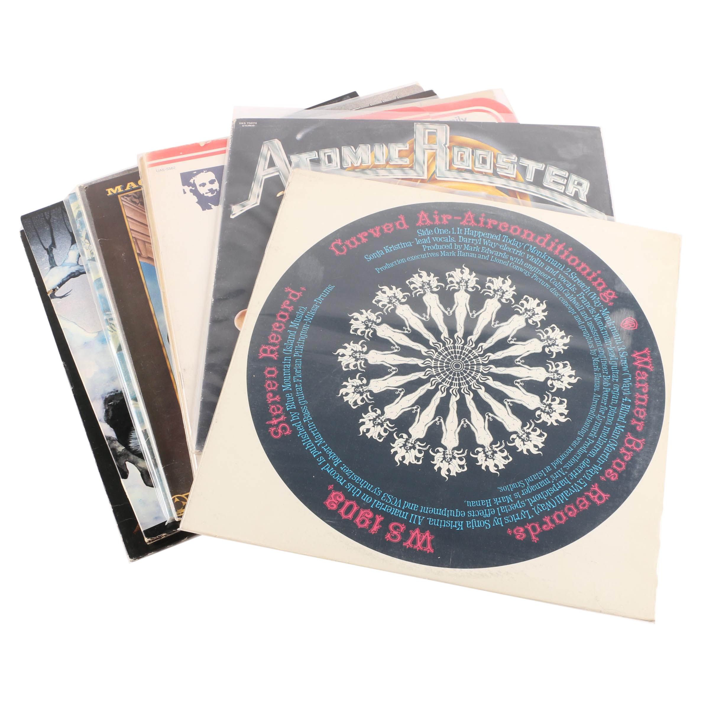 Progressive Rock Records Including Curved Air, Family, Atomic Rooster, Pulsar