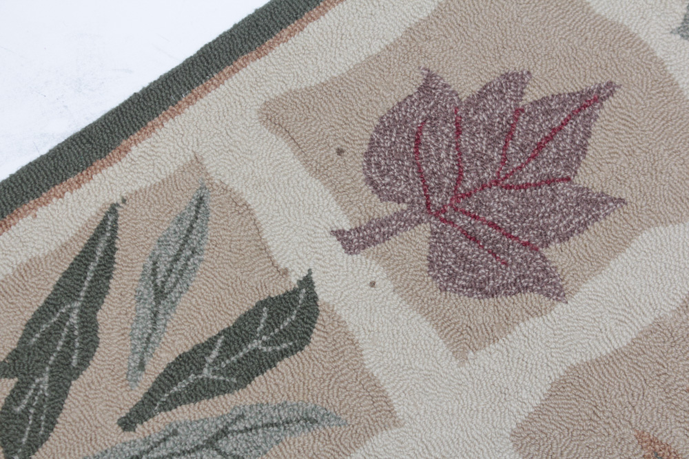 Pair of Hooked Floral Rug Runners