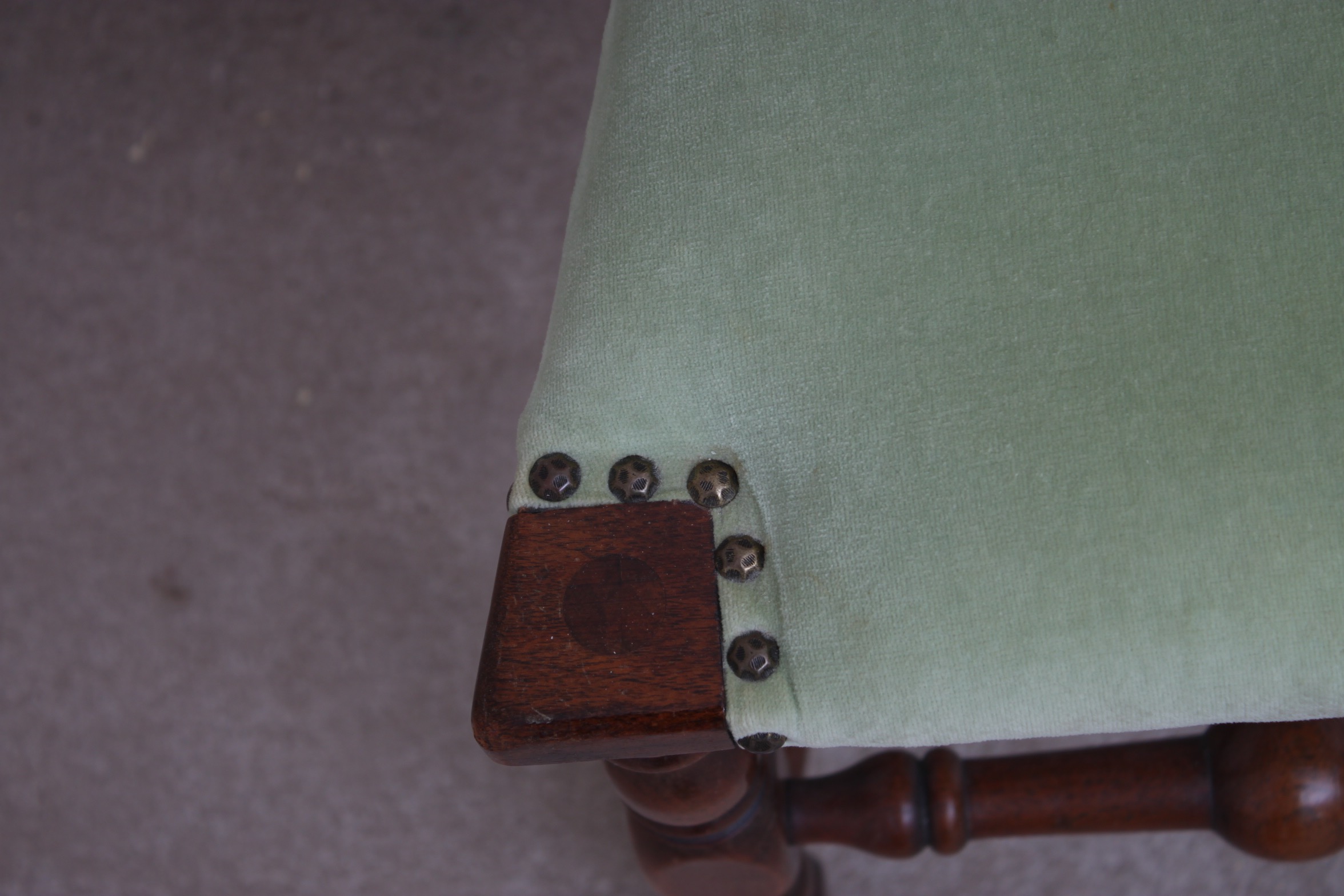 Vintage William and Mary Style Walnut Chair