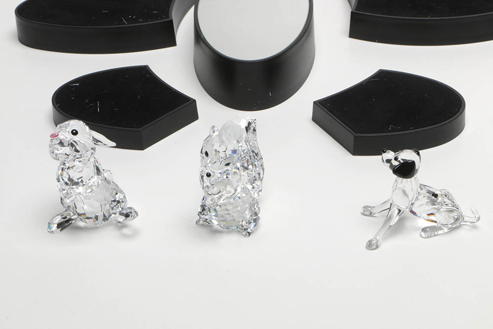Swarovski Crystal Baby Animal Figurines Including Walt Disney Characters