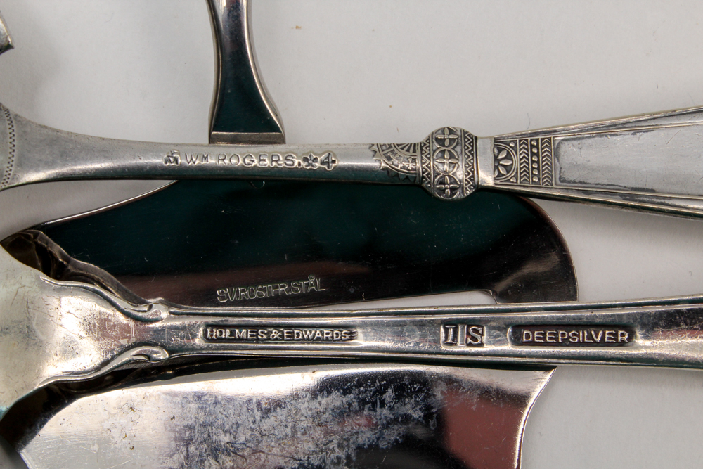 1847 Rogers Bros. "Heritage" Silver Plate Pastry Server and Other Utensils