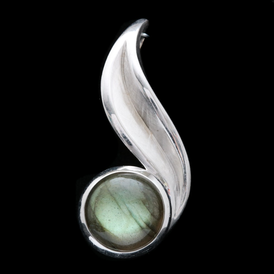 Bastian Sterling Silver and Labradorite Pendant