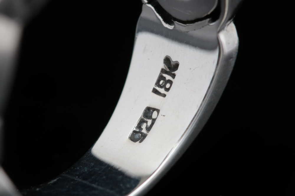 Robert Manse Sterling Silver, Praseolite and Chrome Diopside Ring