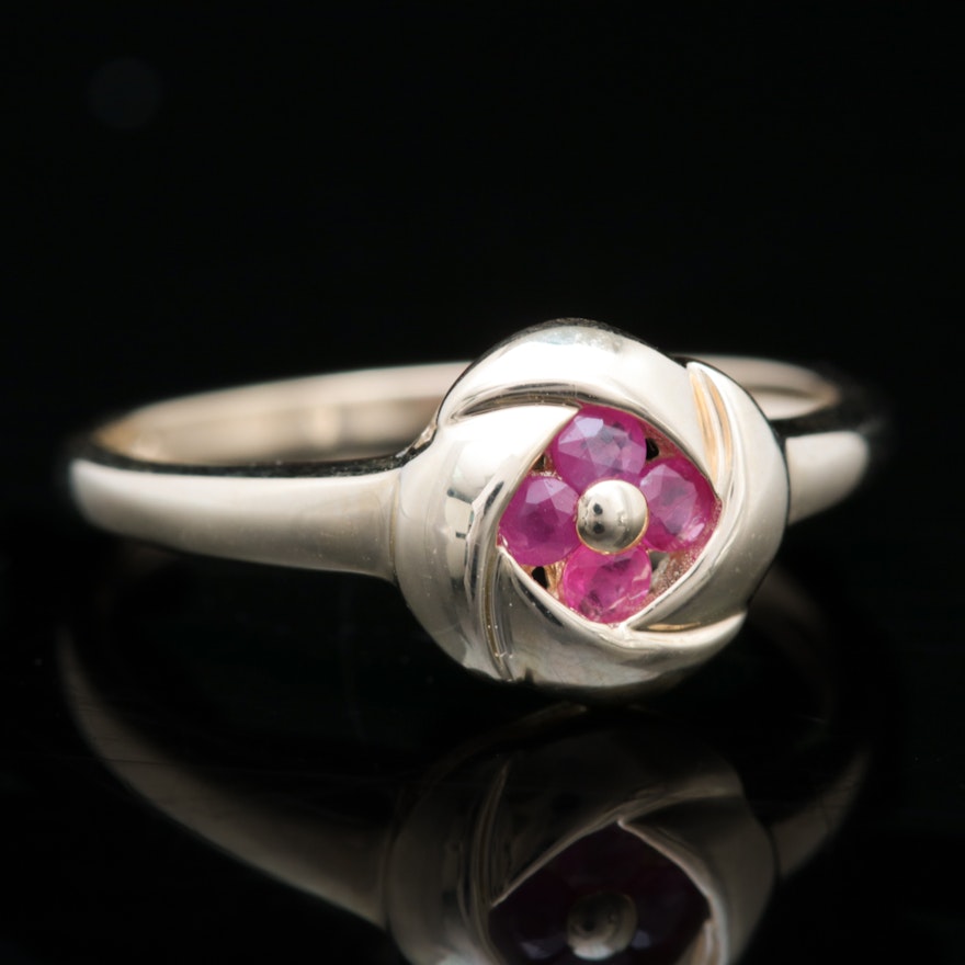 10K Yellow Gold and Ruby Ring