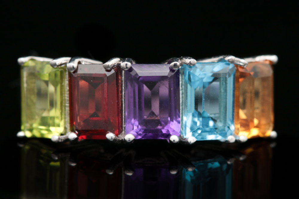 Robert Manse Sterling Silver and Multi-Gemstone Ring