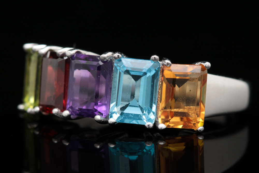 Robert Manse Sterling Silver and Multi-Gemstone Ring