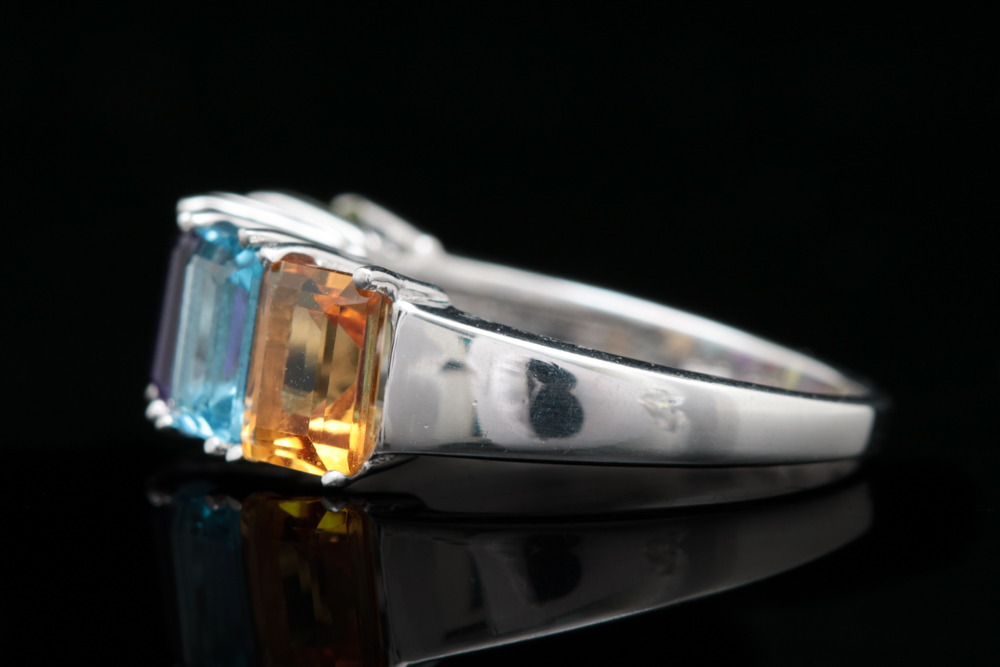 Robert Manse Sterling Silver and Multi-Gemstone Ring
