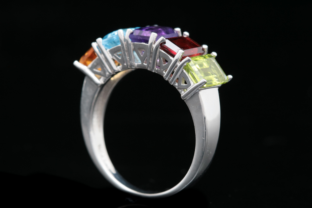 Robert Manse Sterling Silver and Multi-Gemstone Ring