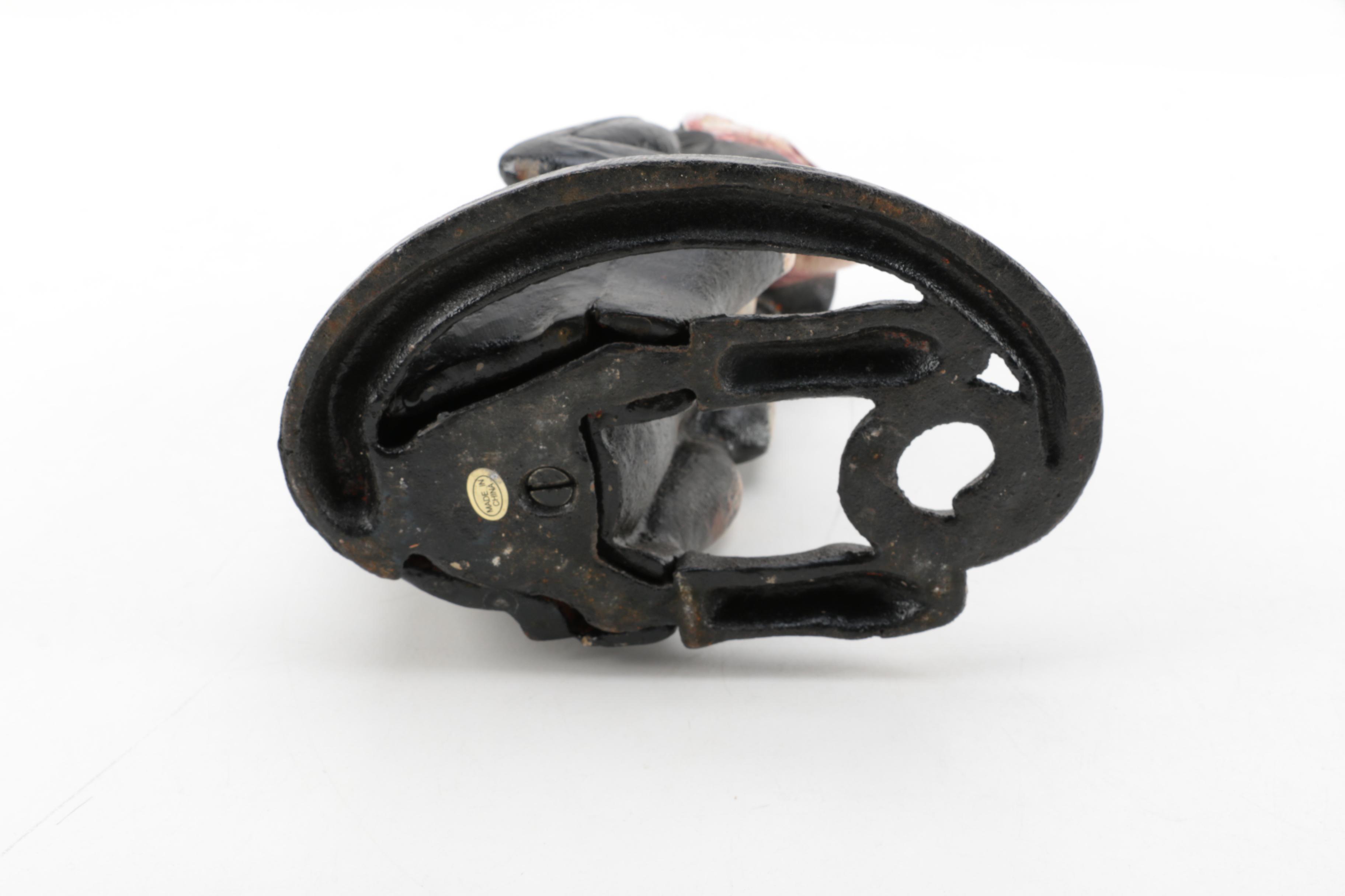 Vintage Cast Iron Monkey Coin Bank