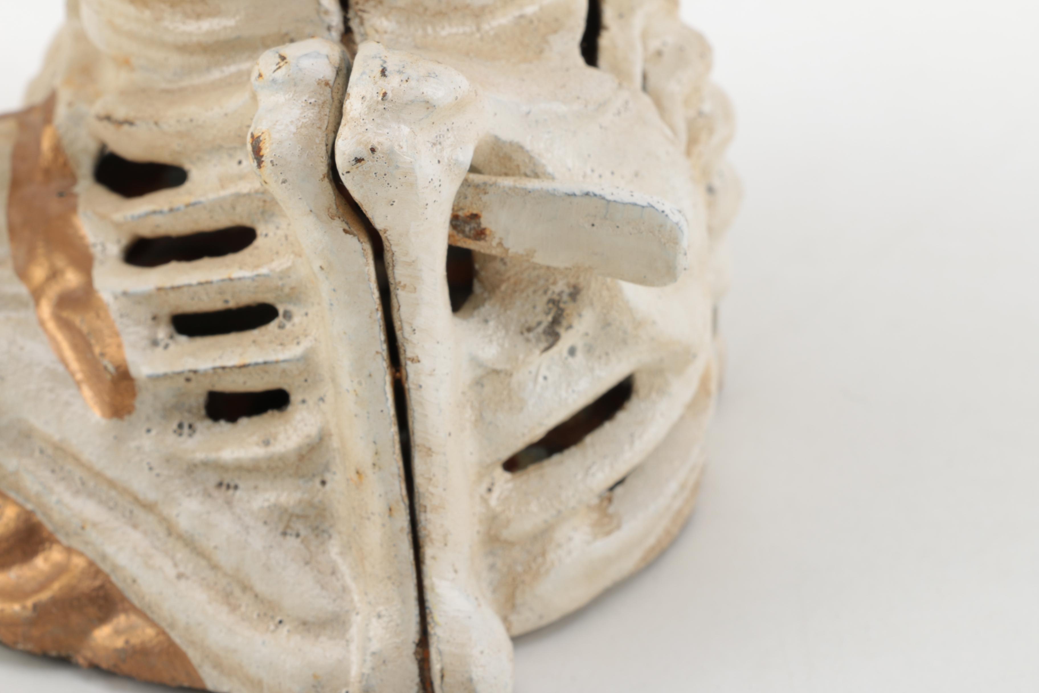 Vintage Cast Iron Mechanical Skeleton Bank