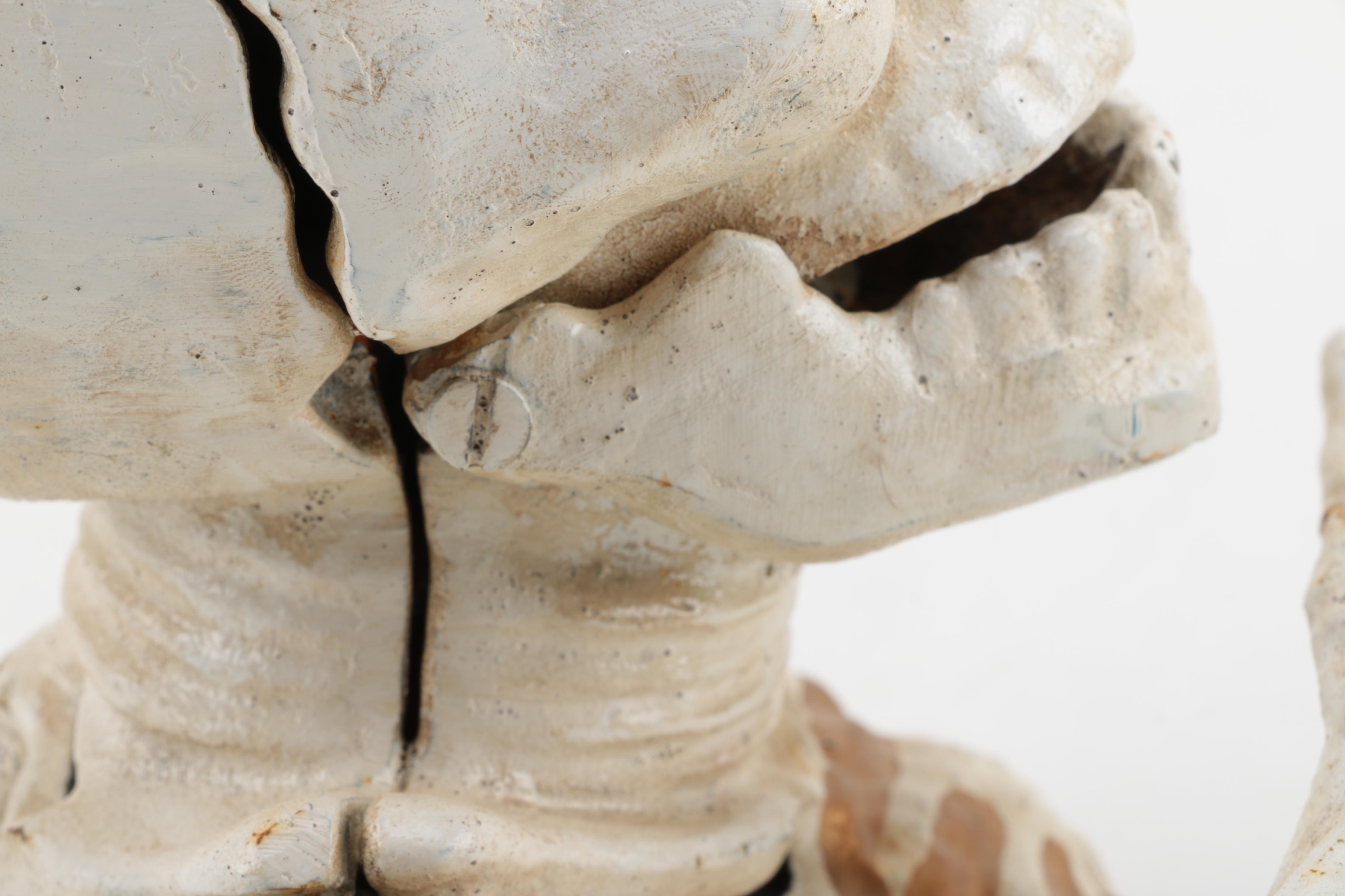 Vintage Cast Iron Mechanical Skeleton Bank