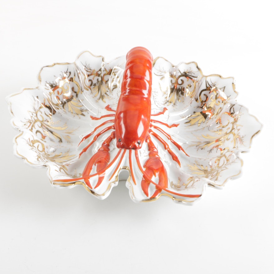 Porcelain Lobster Divided Dish