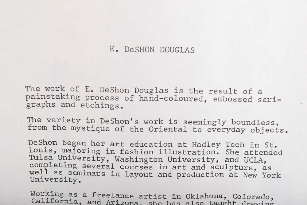 E. DeShon Douglas Limited Edition Etching "Cowslip"