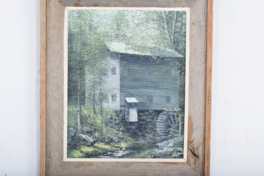 Joe Shell Acrylic Painting of Mill