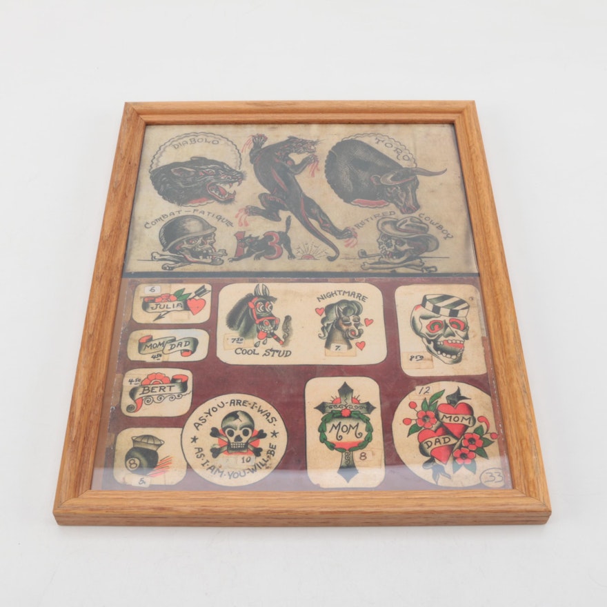 Vintage Framed Tattoo Flashes