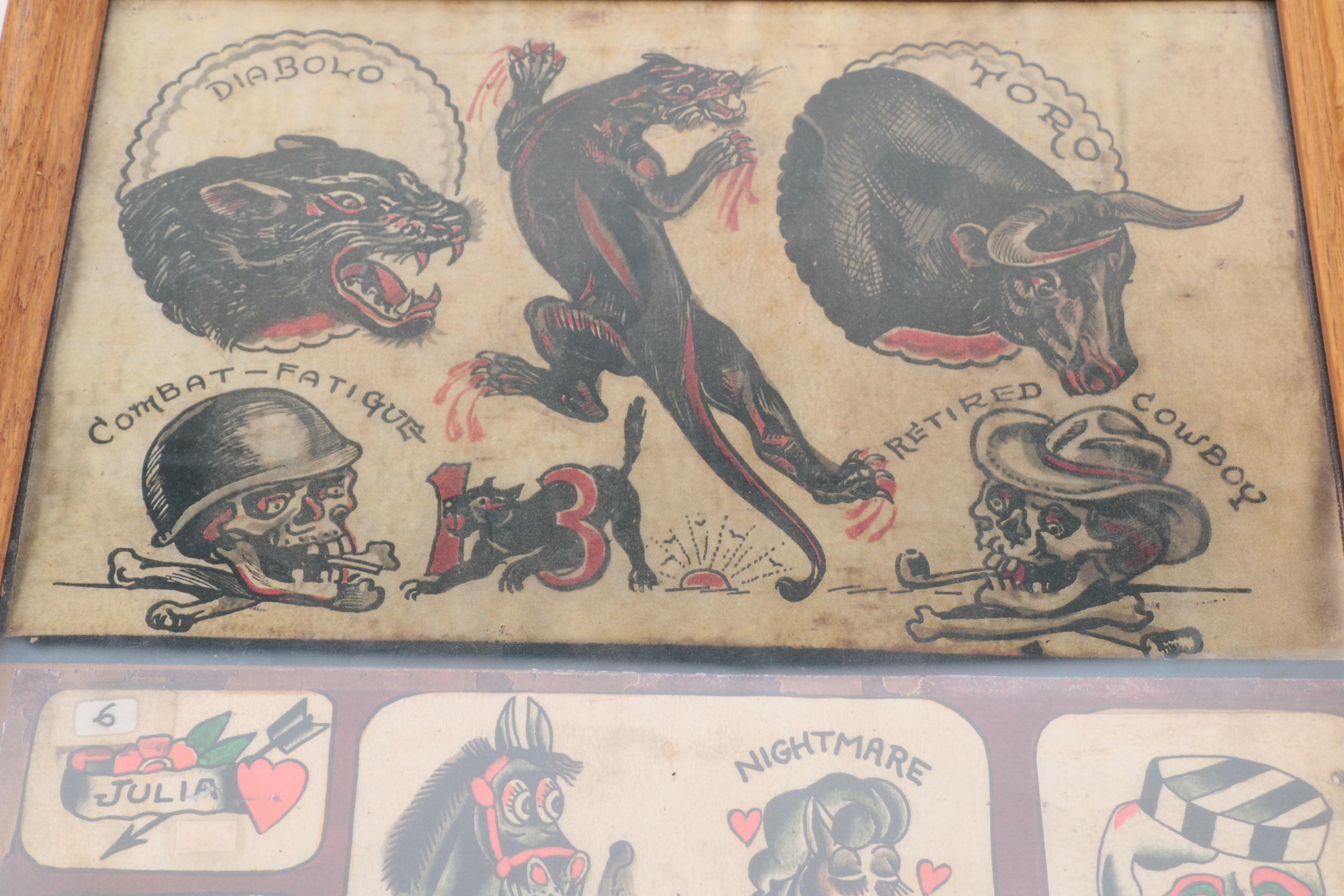 Vintage Framed Tattoo Flashes