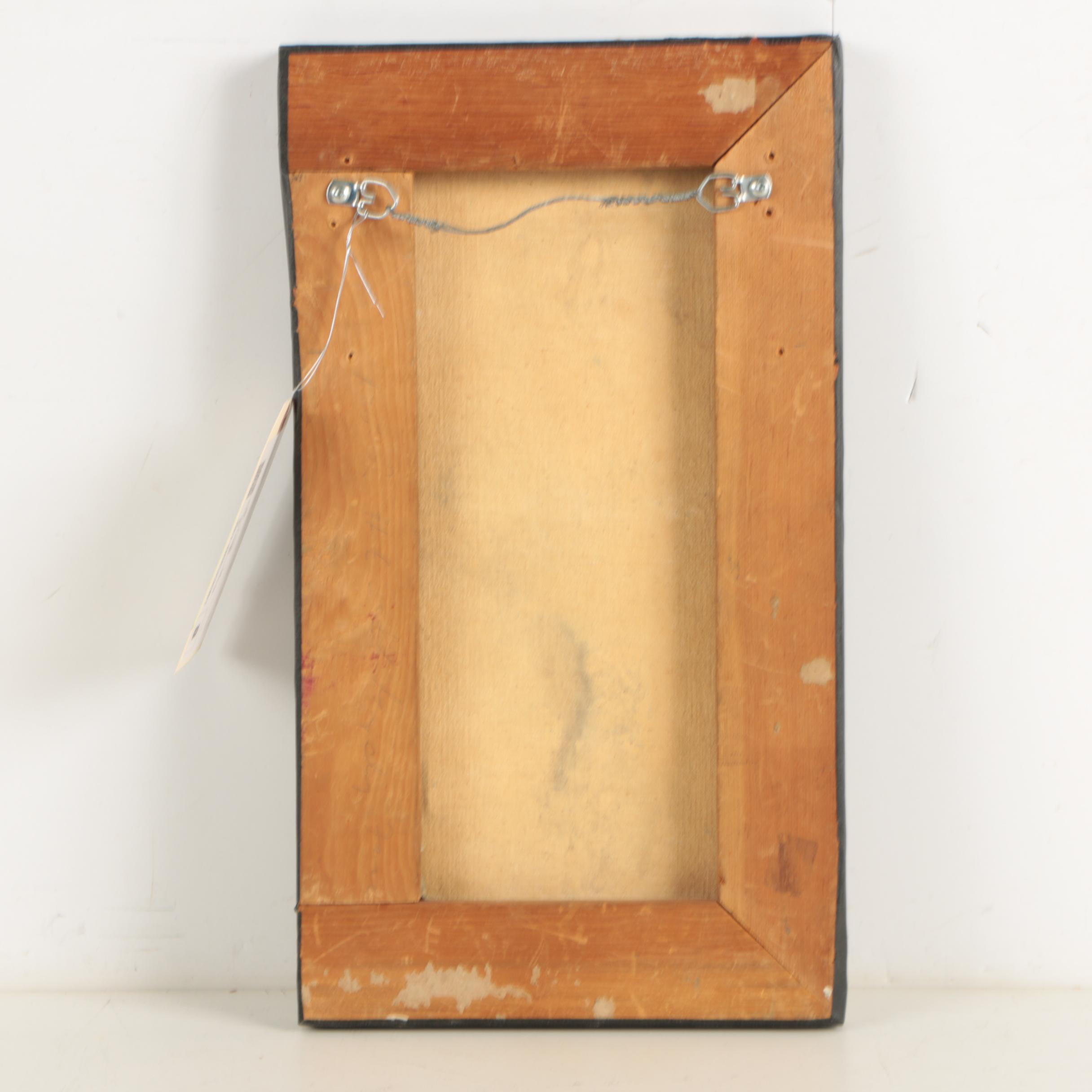 Oil Painting of a Figure in Native American Attire