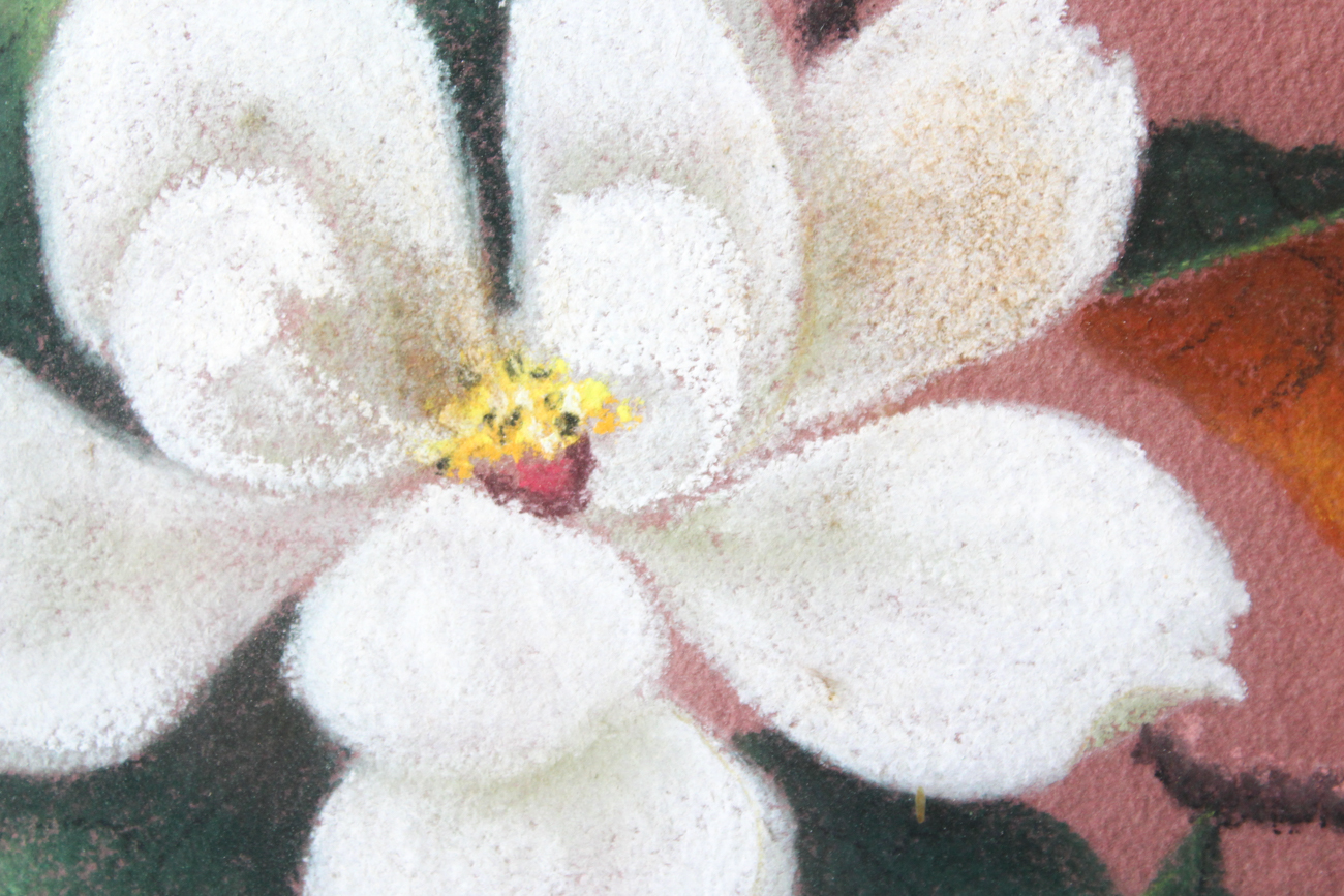 Lillian Johnson "Magnolia" Pastel Drawing