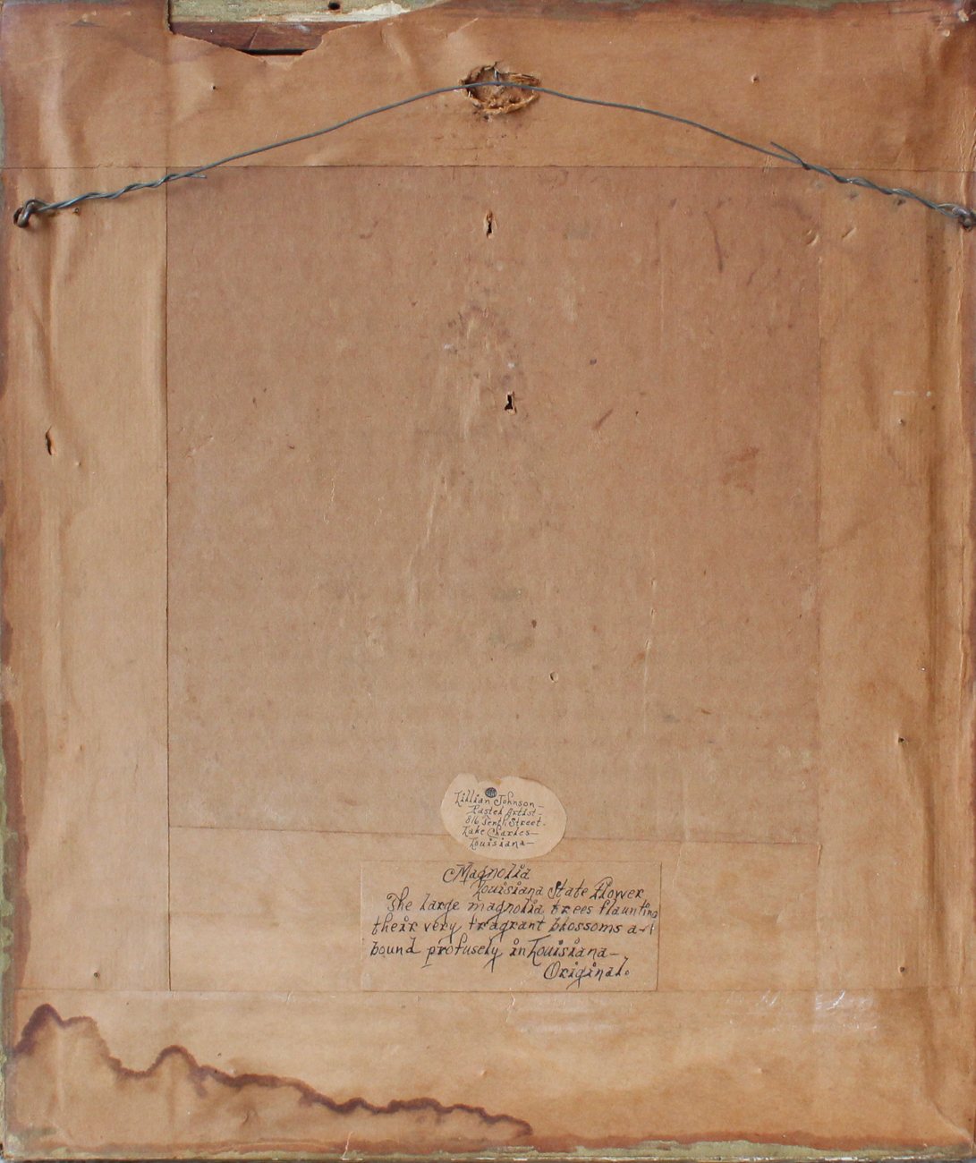 Lillian Johnson "Magnolia" Pastel Drawing