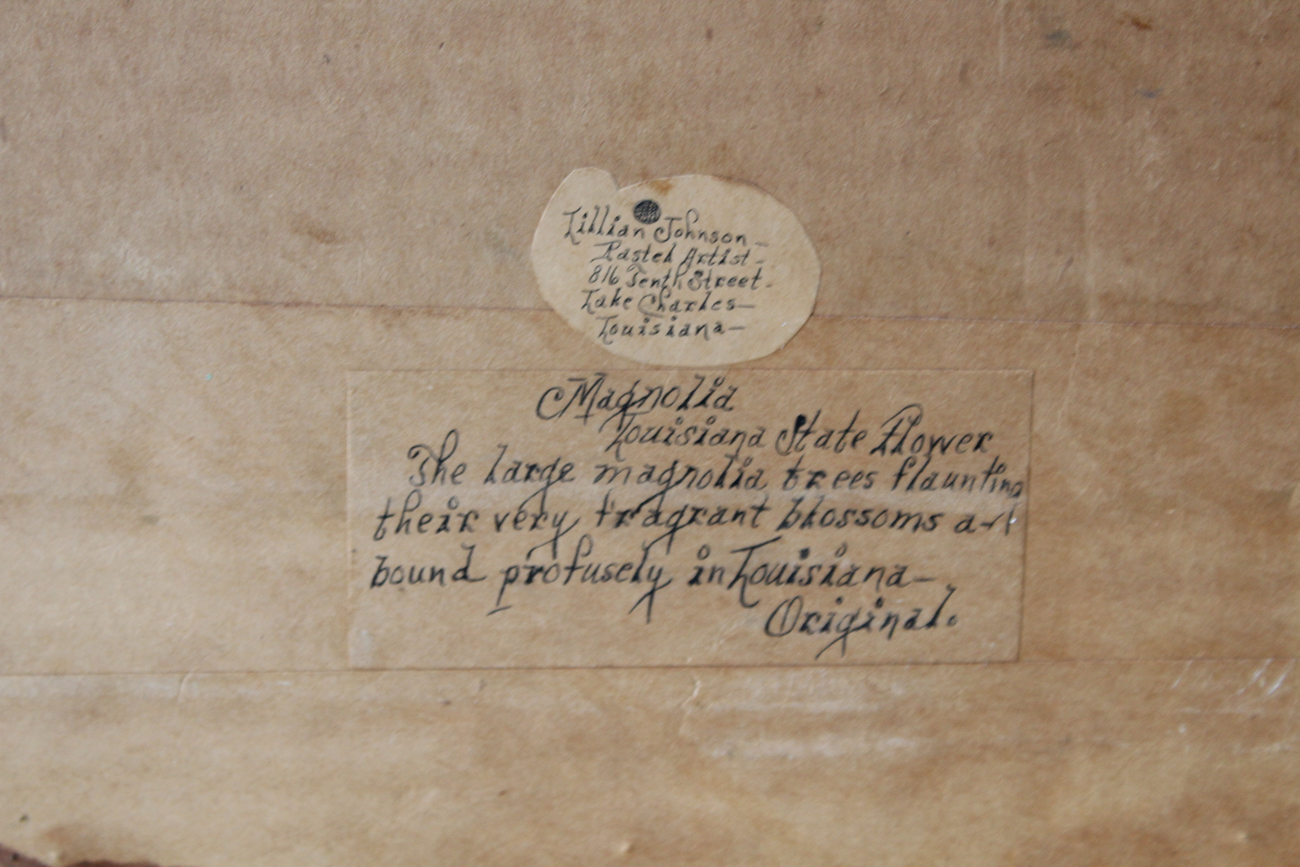 Lillian Johnson "Magnolia" Pastel Drawing