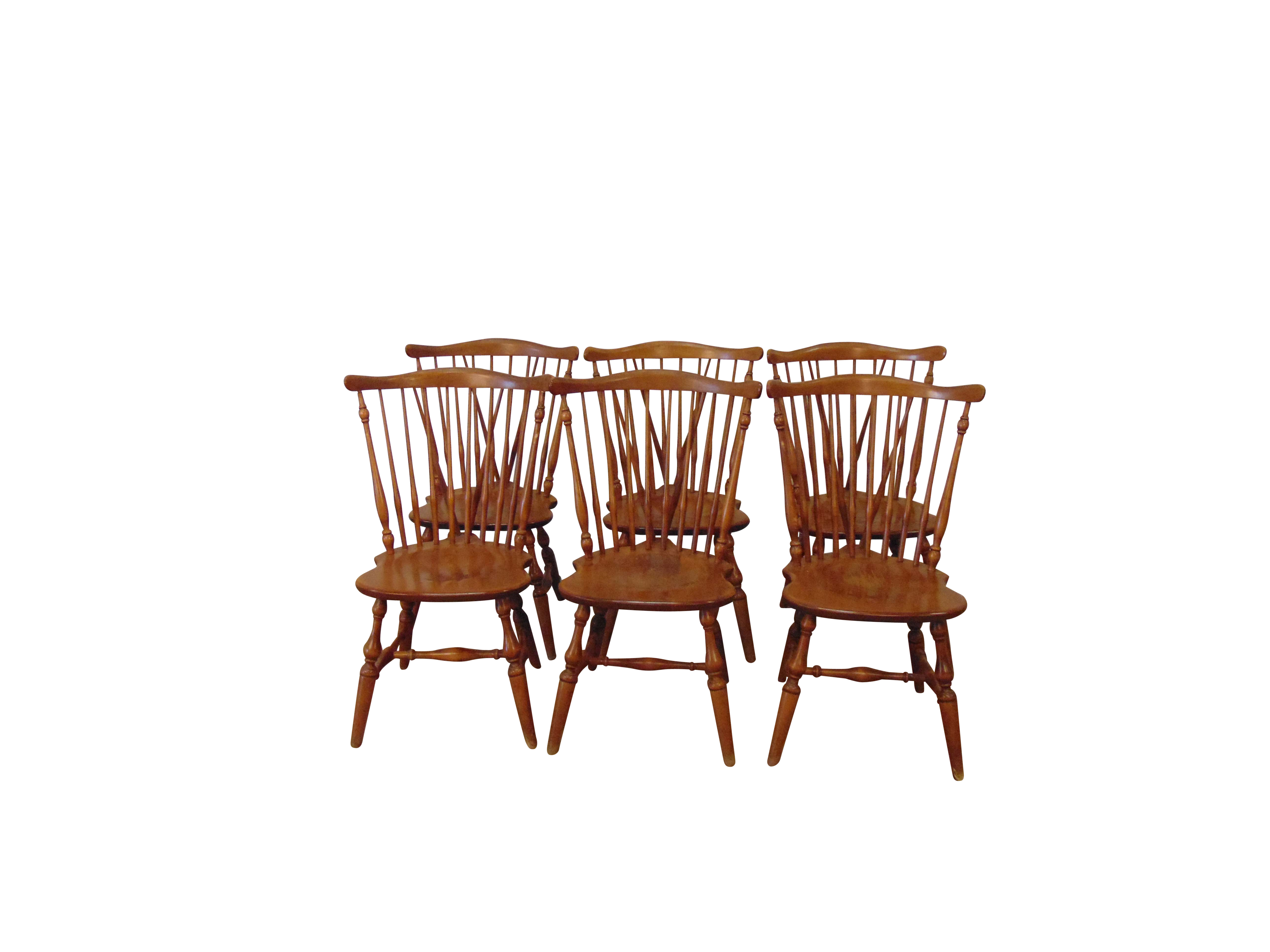 Six  Maple Windsor Side Chairs by Ethan Allen
