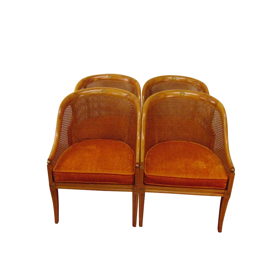 Four Regency Style Caned Tub Chairs
